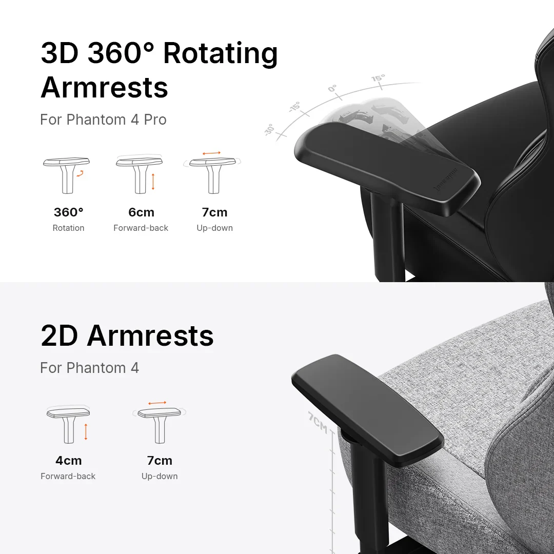 AndaSeat Elegant Black Phantom 4 Series Ergonomic Office Gaming Chair - Image 7