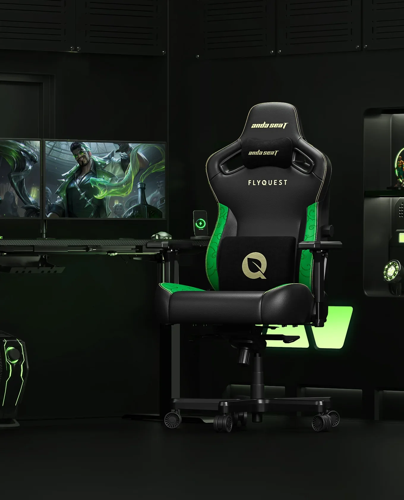 FlyQuest Edition Gaming Chair with XL Lumbar Pillow - Image 4