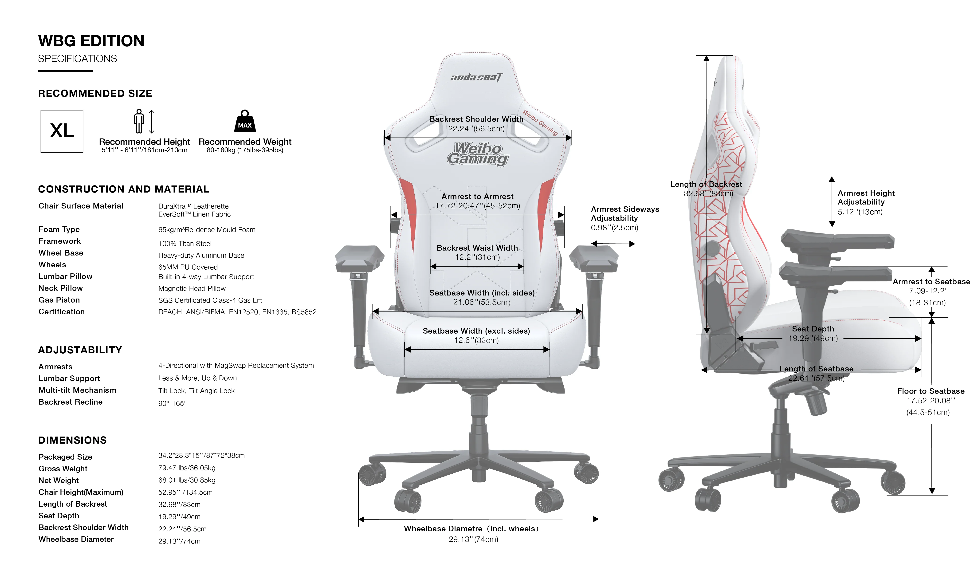 AndaSeat WBG Edition Ergonomic Gaming Chair - Image 10